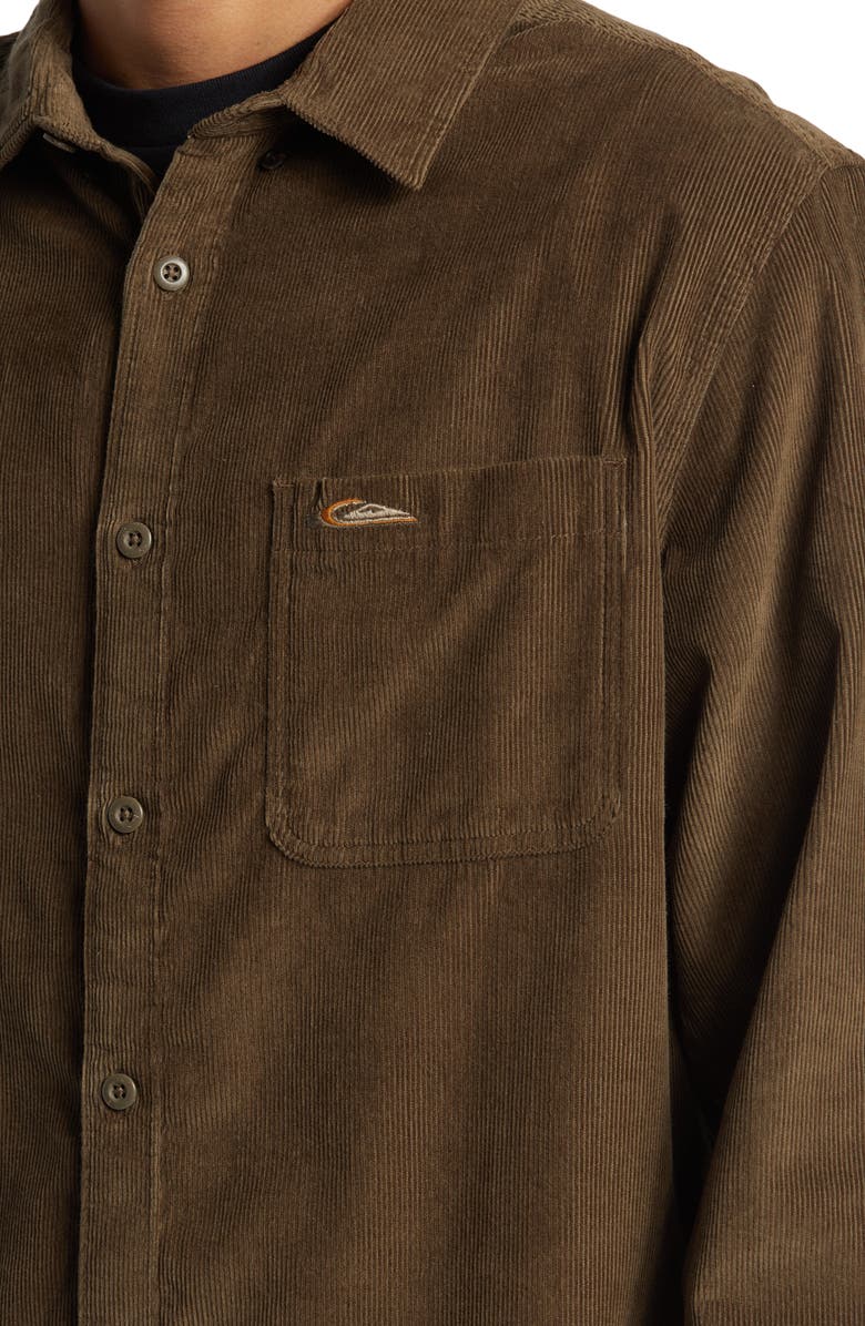 Quiksilver Smoke Trail Corduroy Button-Up Shirt, Alternate, color, 