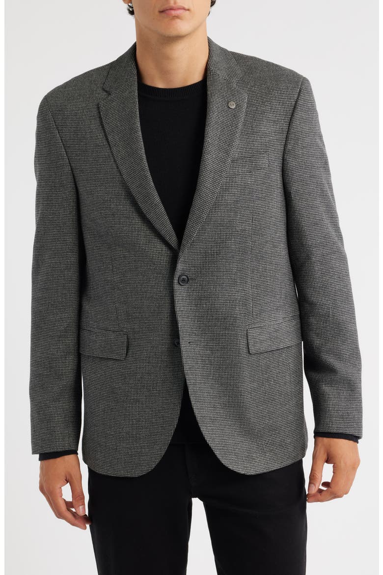 Ross Slim Fit Grey Micro Houndstooth Sport Coat, Alternate, color, GREY