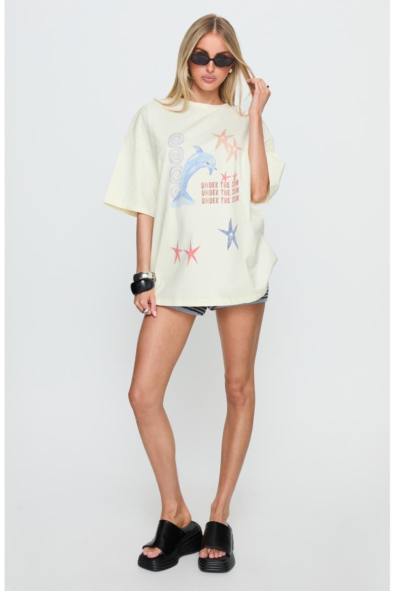 Under the Sun Oversized Graphic T-Shirt, Alternate, color, WASHED CREAM