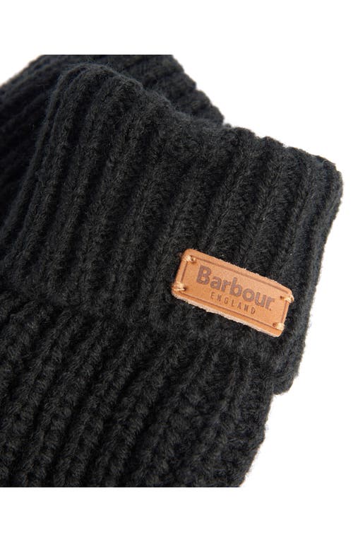 Barbour Saltburn Chunky Knit Gloves In Black
