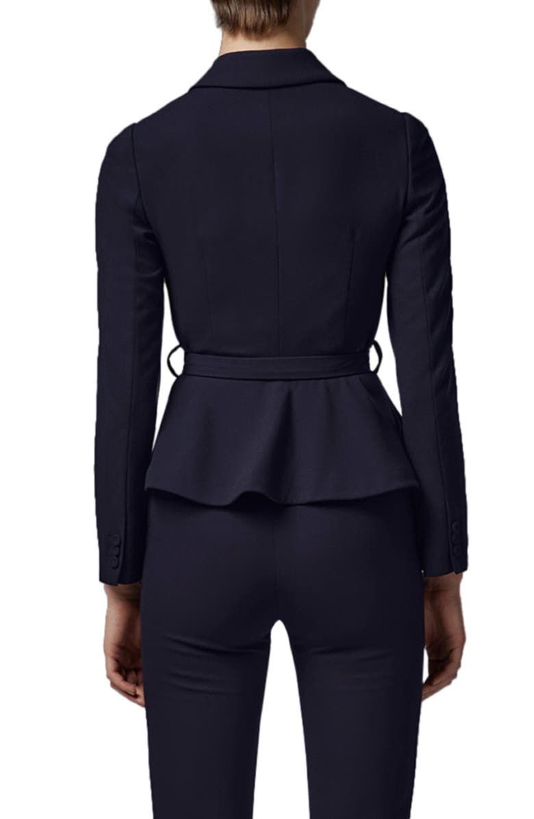 LK Bennett Nina Belted Peplum Blazer, Alternate, color, 