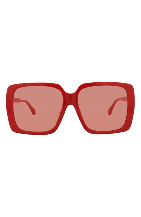 58mm Square Sunglasses