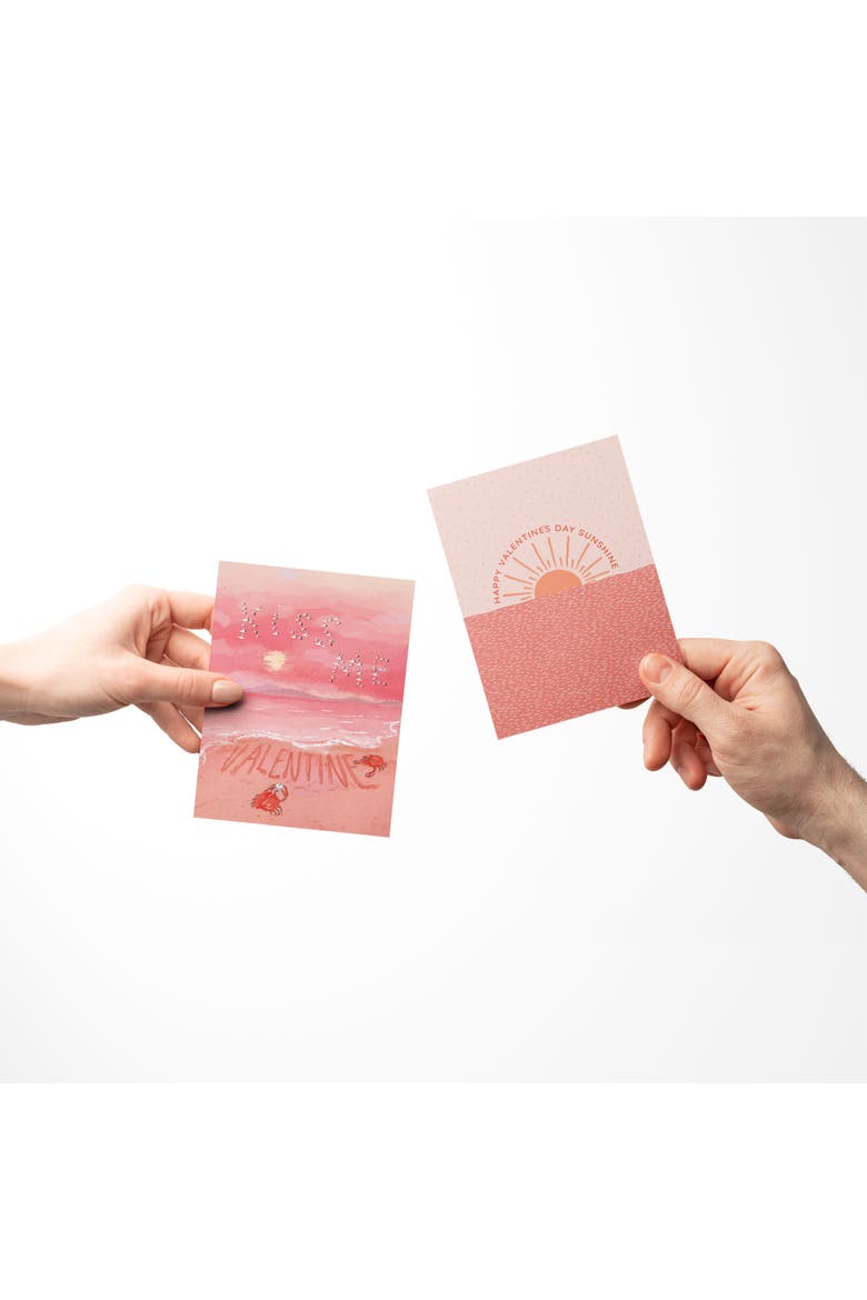 Valentine's Day Friendship Greeting Card Pack Sets, 'Kiss Me Valentine Crabs, Sunshine Valentine, To My Love', Alternate, color, Multi-Pack