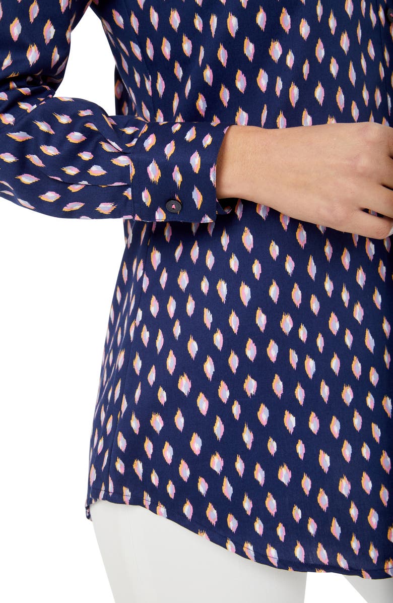 Foxcroft Faith Ikat Dot Button-Up Shirt, Alternate, color, 