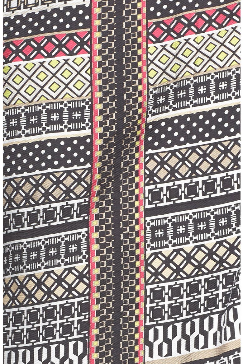 Print Twill A-Line Dress, Alternate, color, PINK/ BLACK MULTI