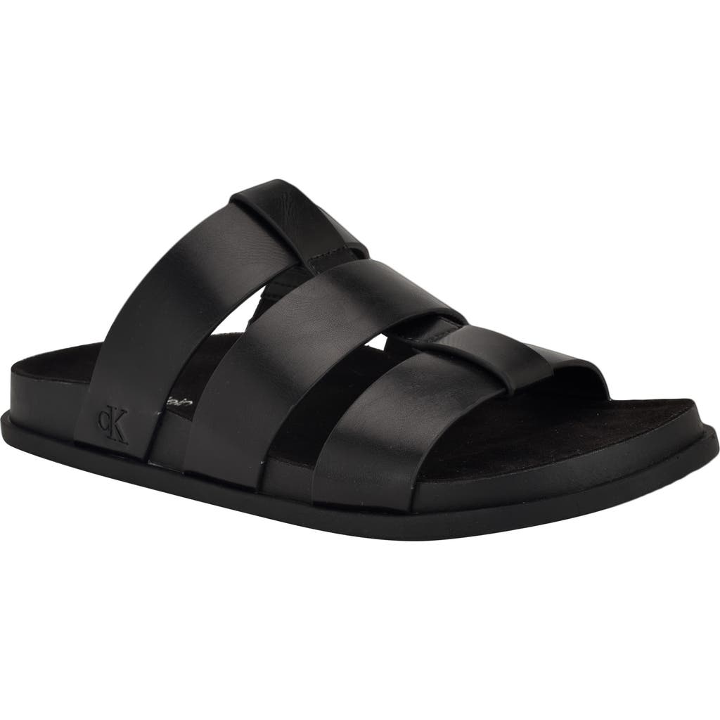 Calvin Klein Tempes Slide Sandal In Black