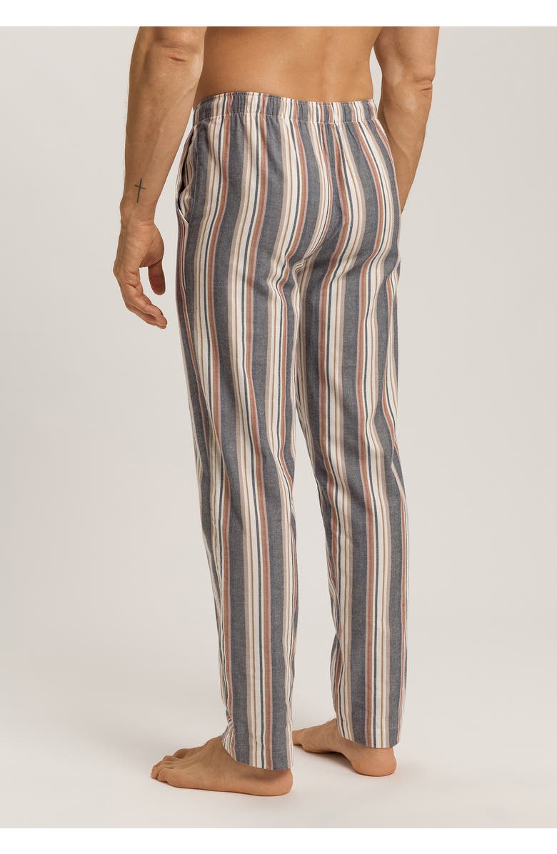 Hanro Cozy Comfort 100% Woven Cotton Flannel Pants, Alternate, color, Redwood Stripe