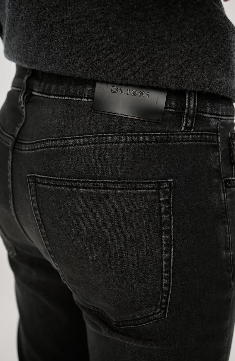DL1961 Russell DL Ultimate Knit Slim Straight Jeans, Alternate, color, Washed Black Knit