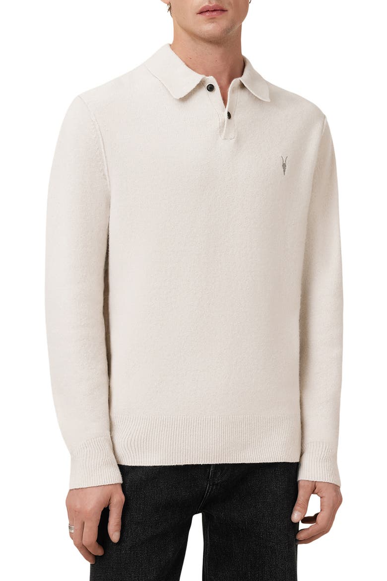 Statten Polo Sweater, Main, color, CLOUDY WHITE