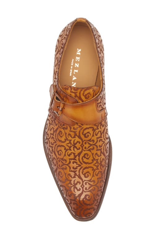Mezlan Soria Monk Strap Loafer In Camel