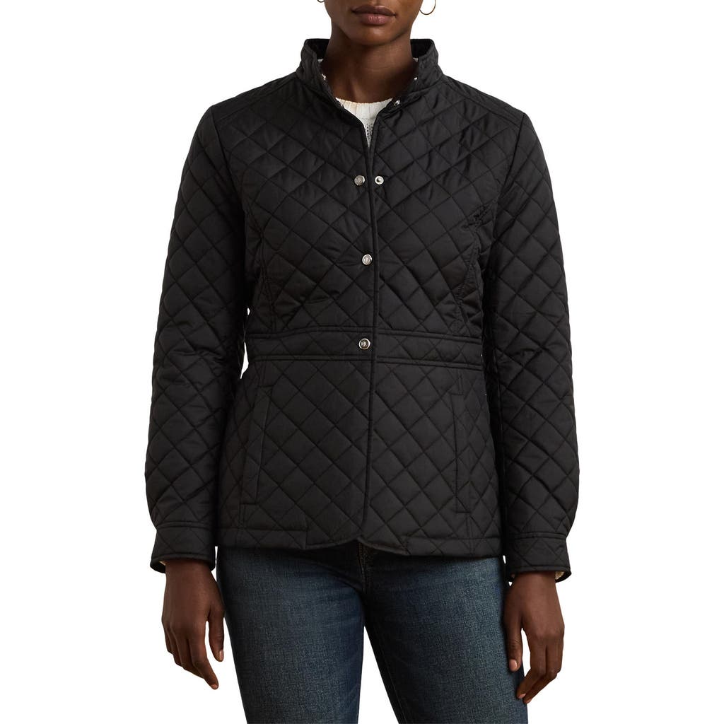 Shop Ralph Lauren Lauren Quilted Jacket In Black