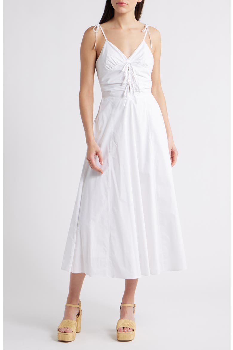 A-Line Sundress, Main, color, WHITE
