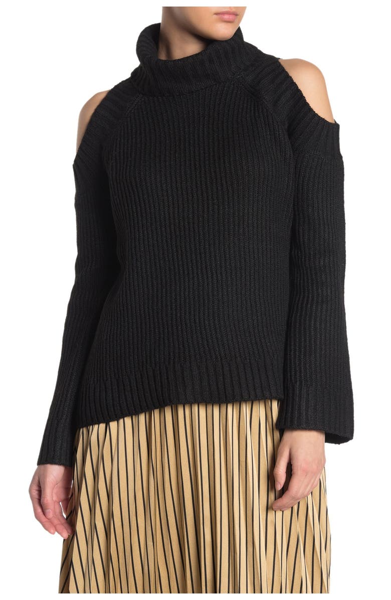 J.O.A. Cold Shoulder Bell Sleeve Sweater, Alternate, color, 