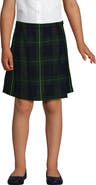 Lands' End School Uniform Girls Plaid A Line Tab Skort Top of Knee