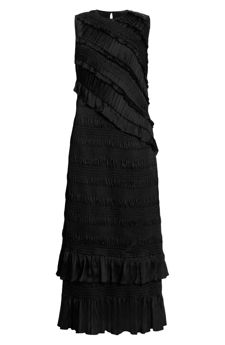 AllSaints Nyla Sleeveless Ruffle Dress, Alternate, color,
