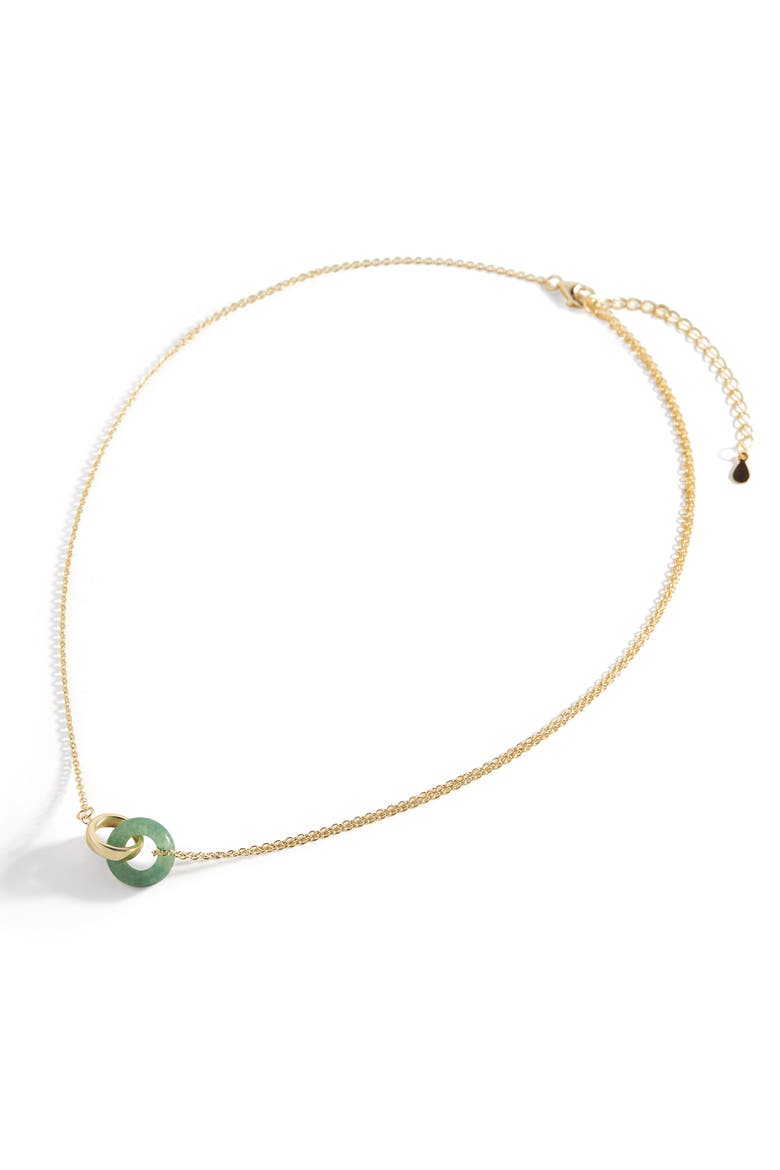 Gemstone Connection Necklace, Alternate, color, 18k Gold Over Sterling Silver