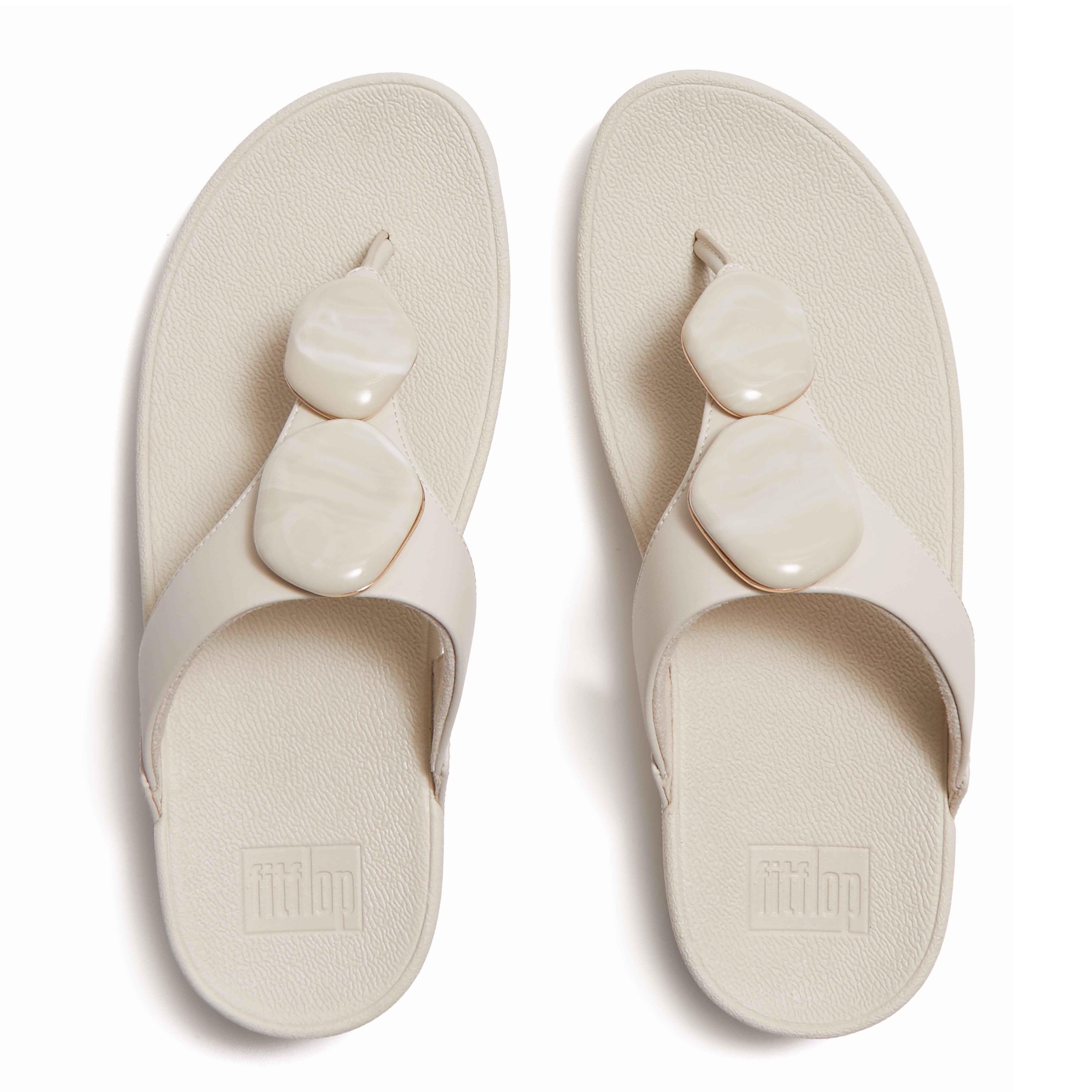Lulu Marbled-Stone Toe-Post, Alternate, color, Paris Beige