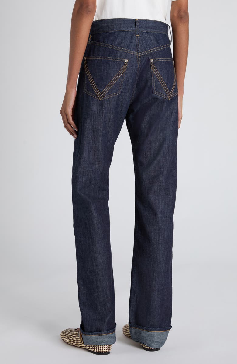 Bottega Veneta Mélange Wool Drill Tapered Pants, Alternate, color, 4023 Dark Indigo