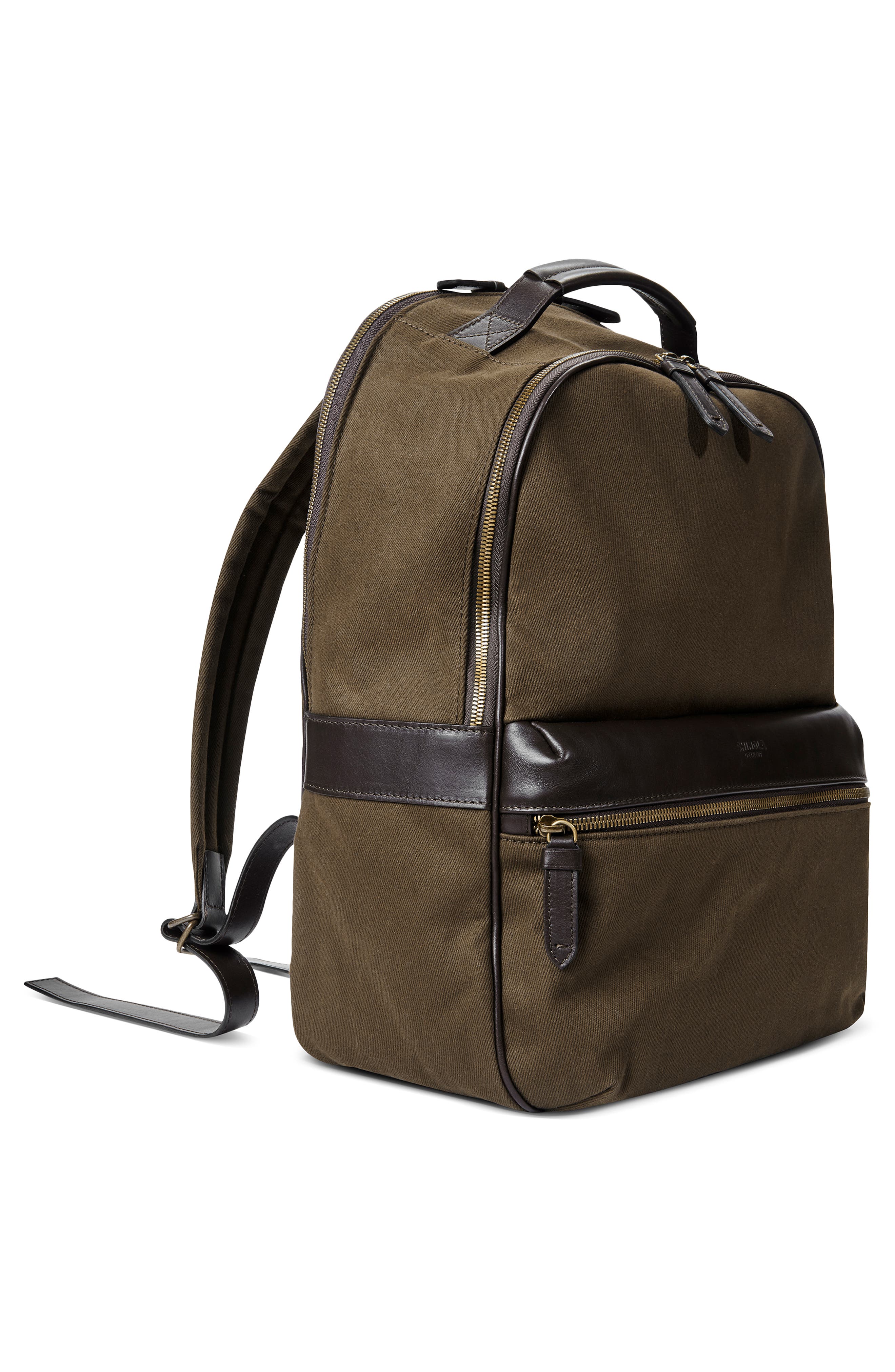 Shinola Runwell Canvas & Leather Laptop Backpack, Alternate, color, 