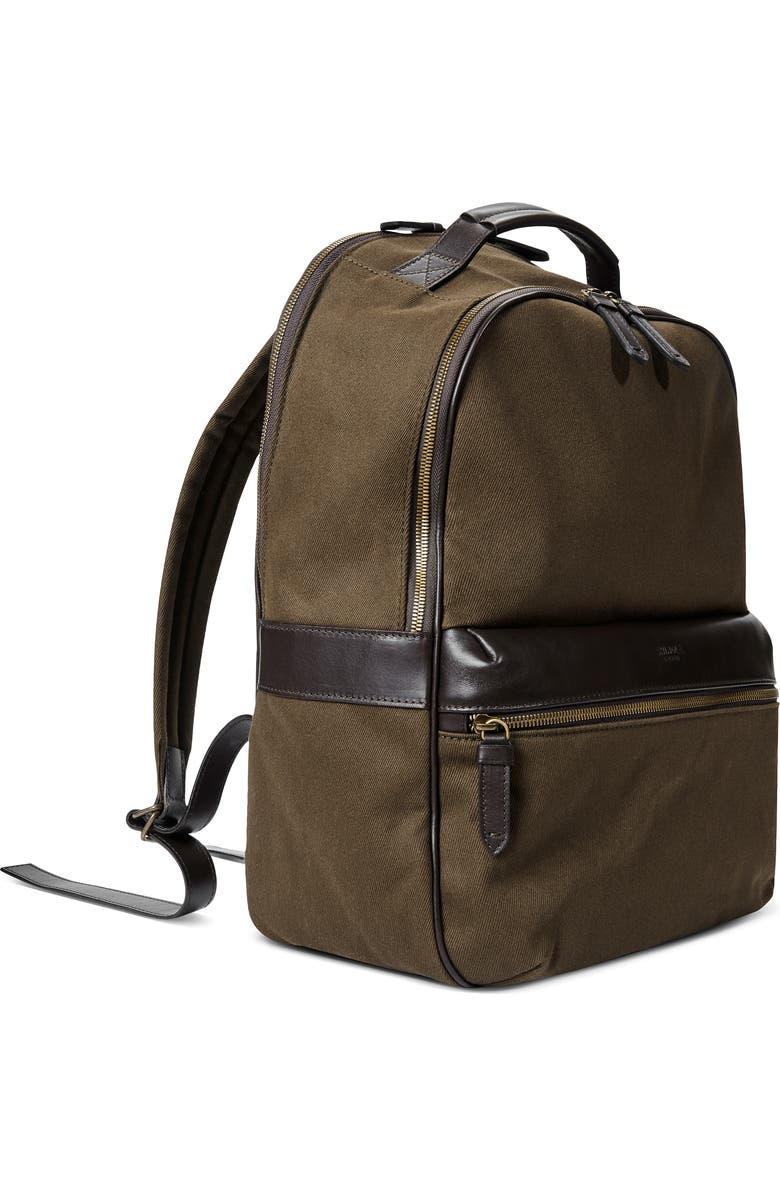 Shinola Runwell Canvas & Leather Laptop Backpack, Alternate, color,