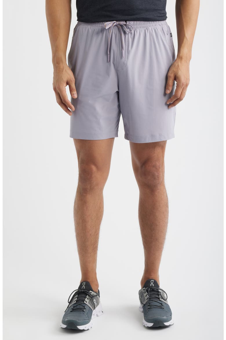 Pursuit 7-Inch Unlined Training Shorts, Main, color, PURPLE SMOKE