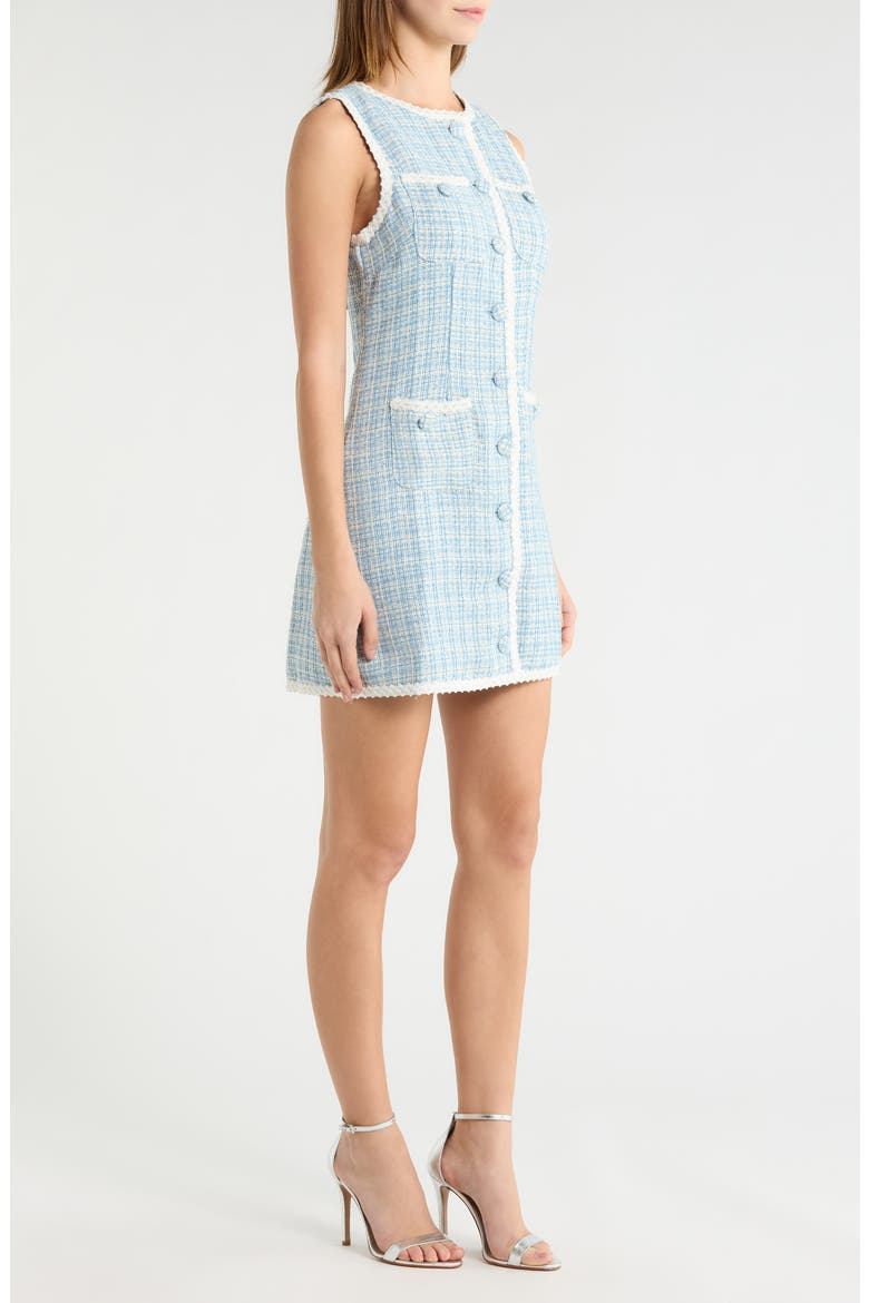 Elviane Tweed Minidress, Alternate, color, LIGHT-BLUE