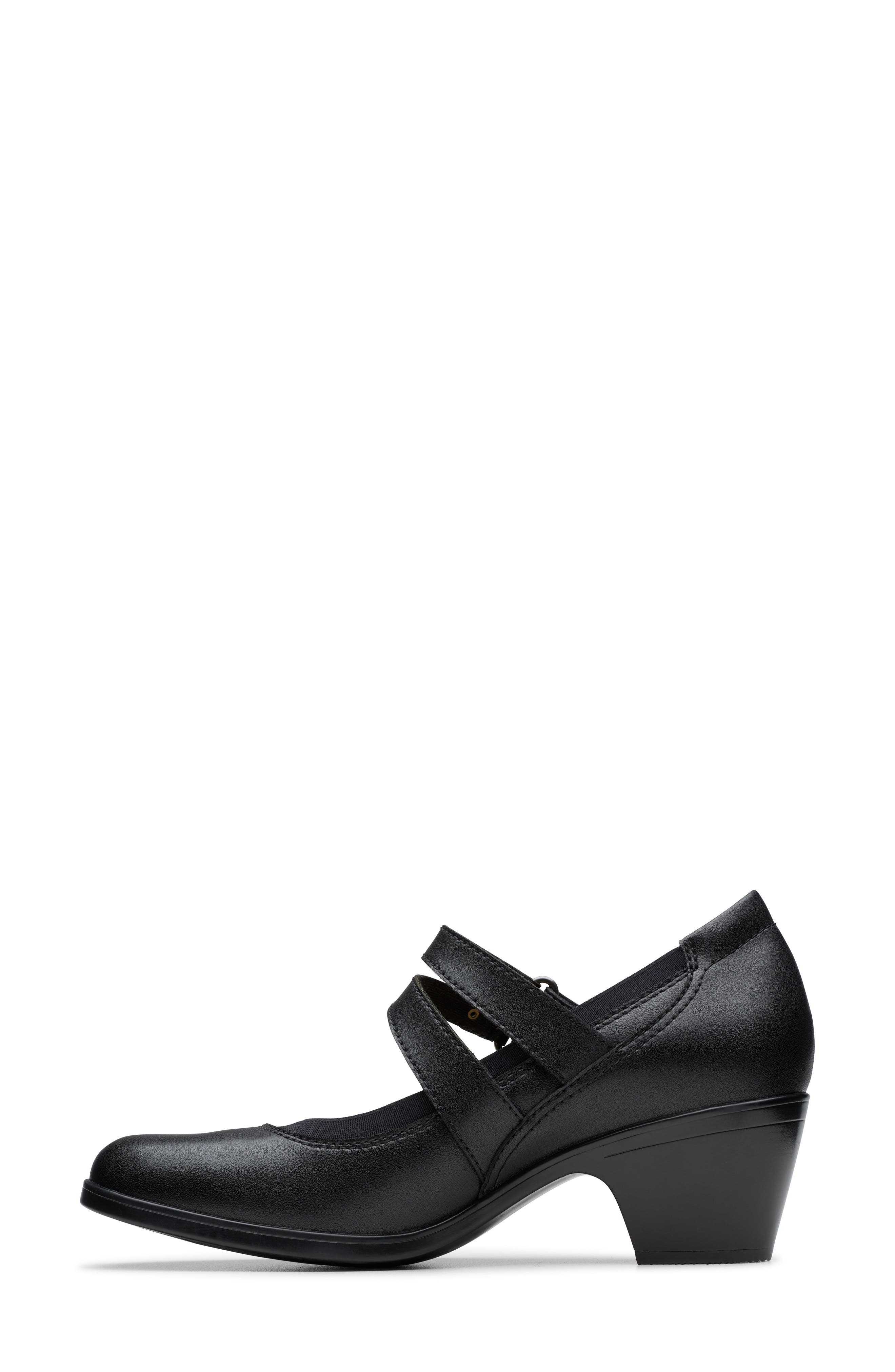 Clarks<sup>®</sup> Emily 2 Janna Pump, Alternate, color, Black Leather