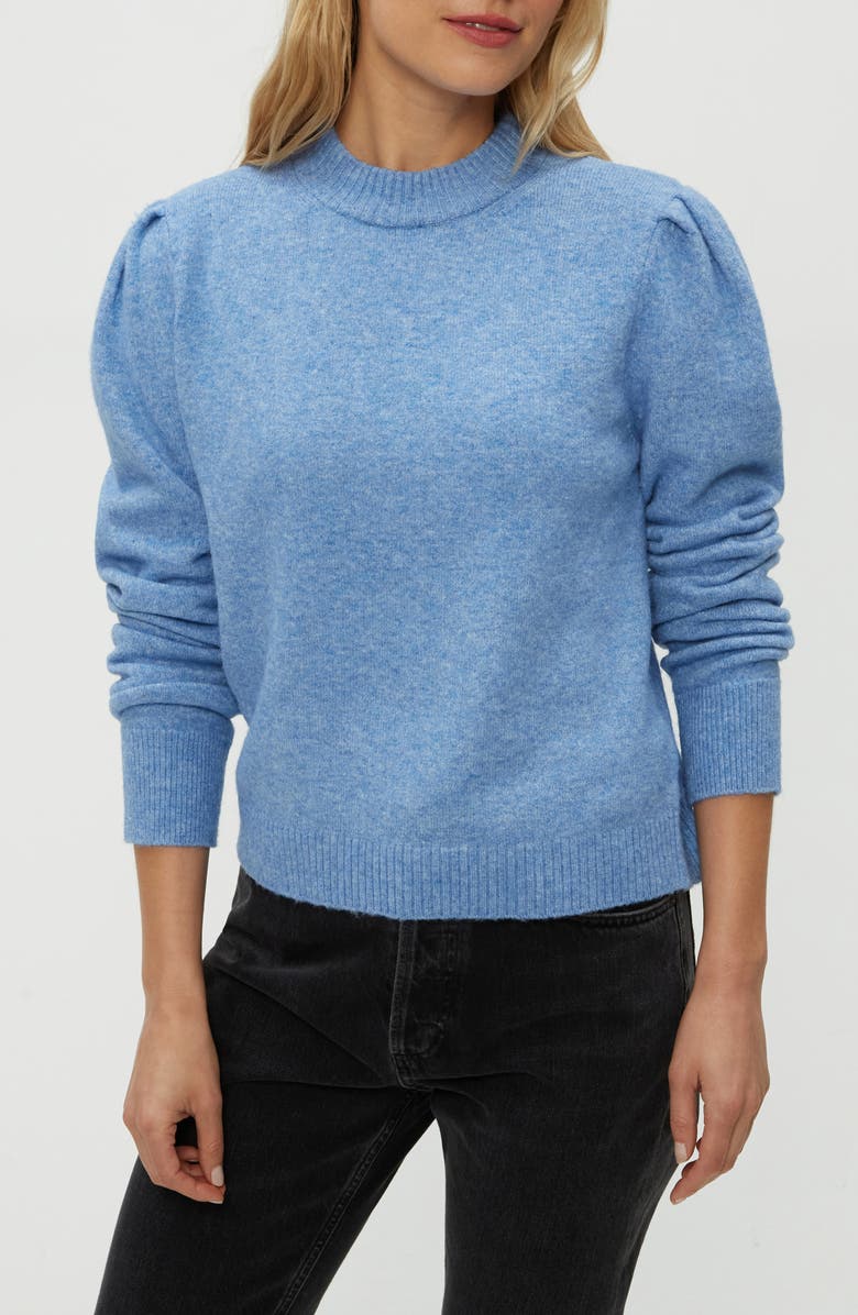 Michael Stars Genova Puff Sleeve Sweater, Alternate, color, Breeze