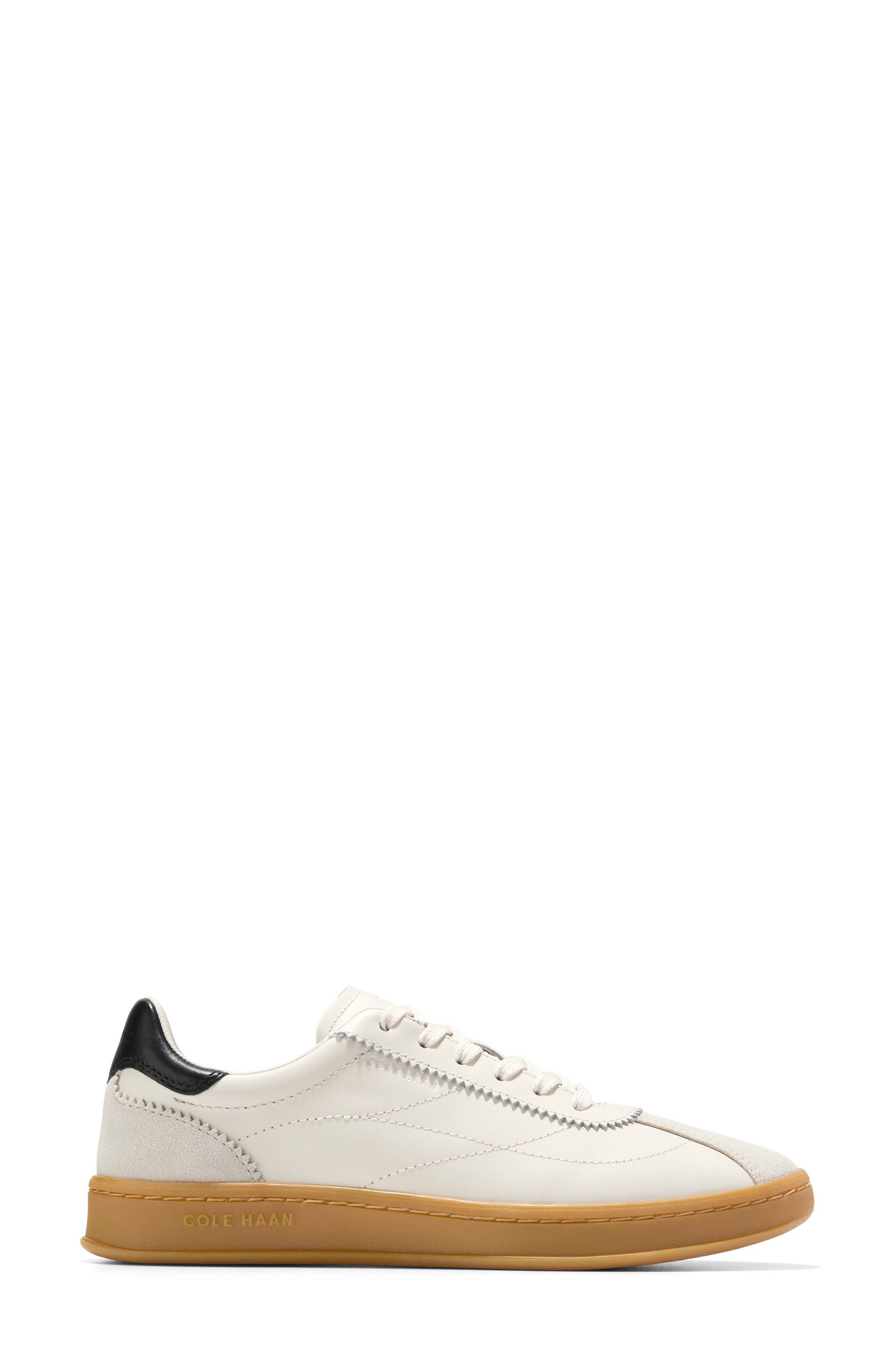 Cole Haan Grand Crosscourt Brynn Sneaker, Alternate, color, Ivory/ Silver Birch Suede