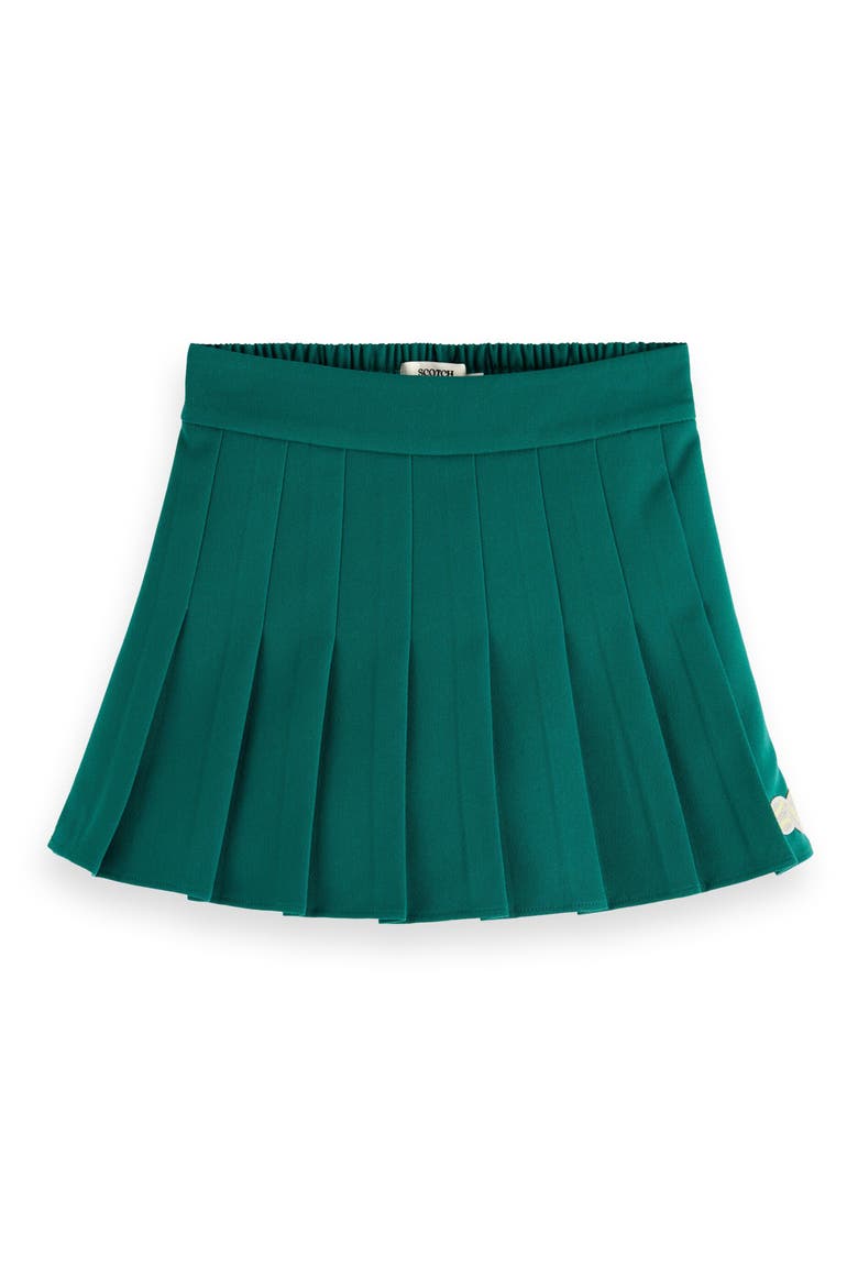 Kids' Pleated Tennis Skort, Main, color, PITCH GREEN
