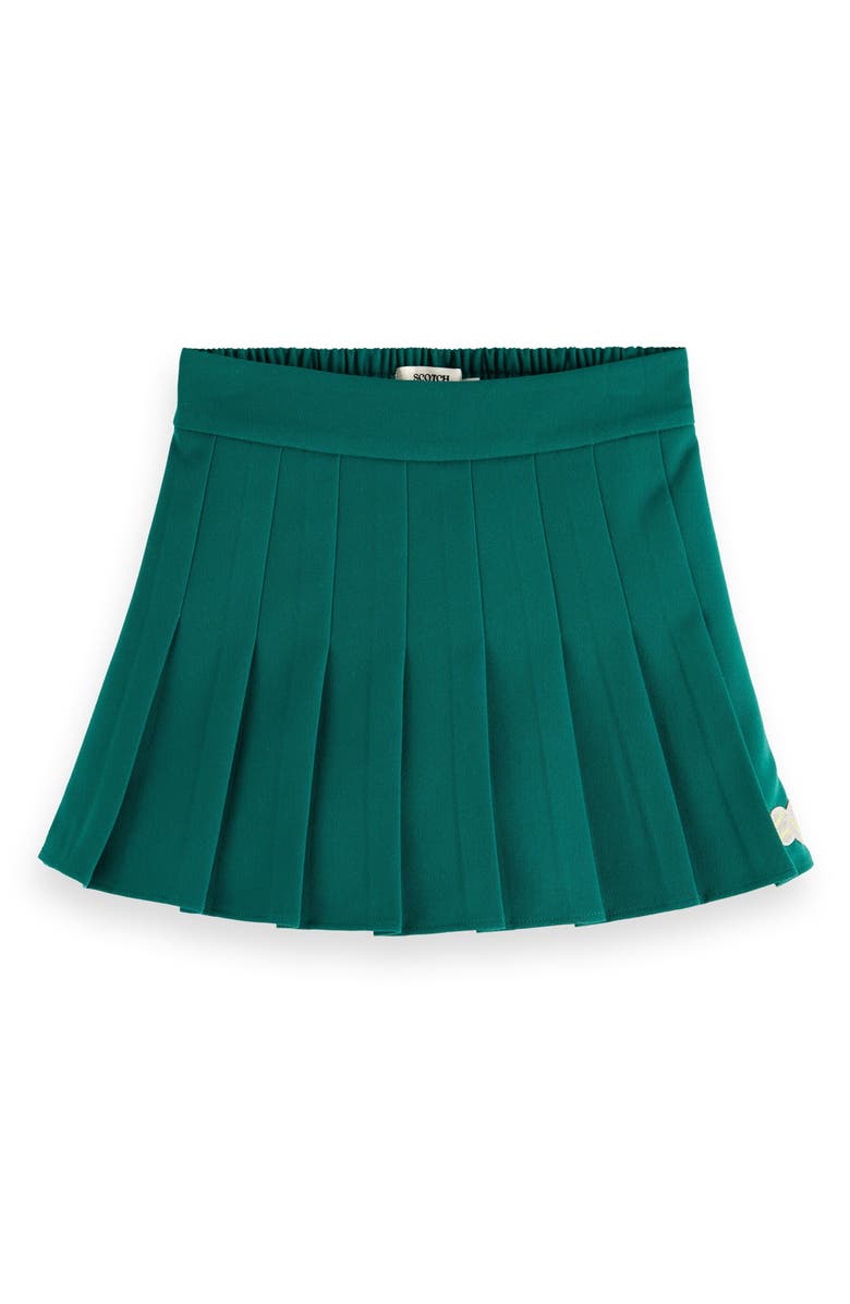 Scotch & Soda Kids' Pleated Tennis Skort, Main, color, Pitch Green