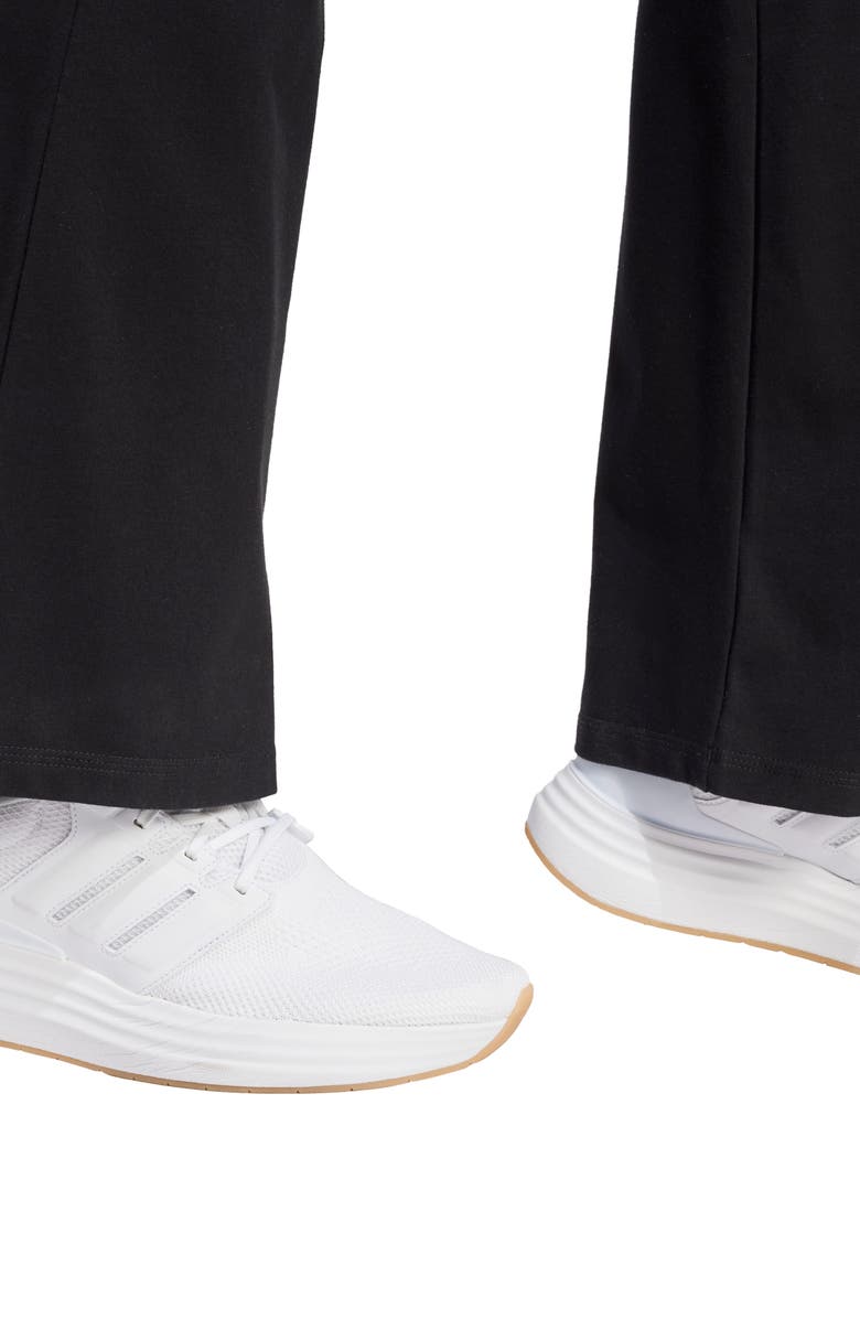 adidas Essentials Small Logo Flared Leggings, Alternate, color, Black/ White