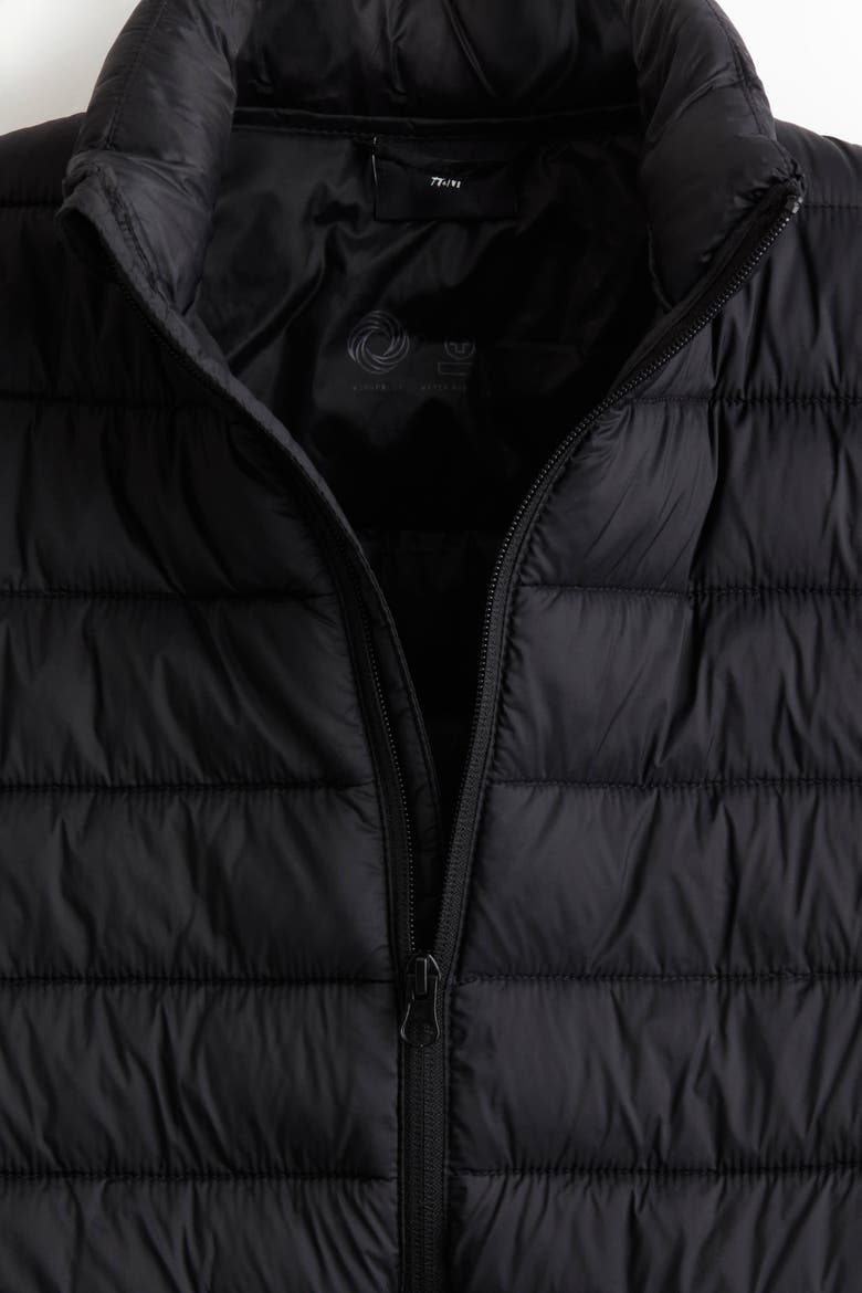 Slim-Fit Water-Repellent Puffer Vest, Alternate, color, Black
