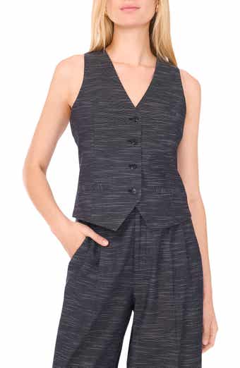 1.STATE Irregular Stripe Cotton Vest