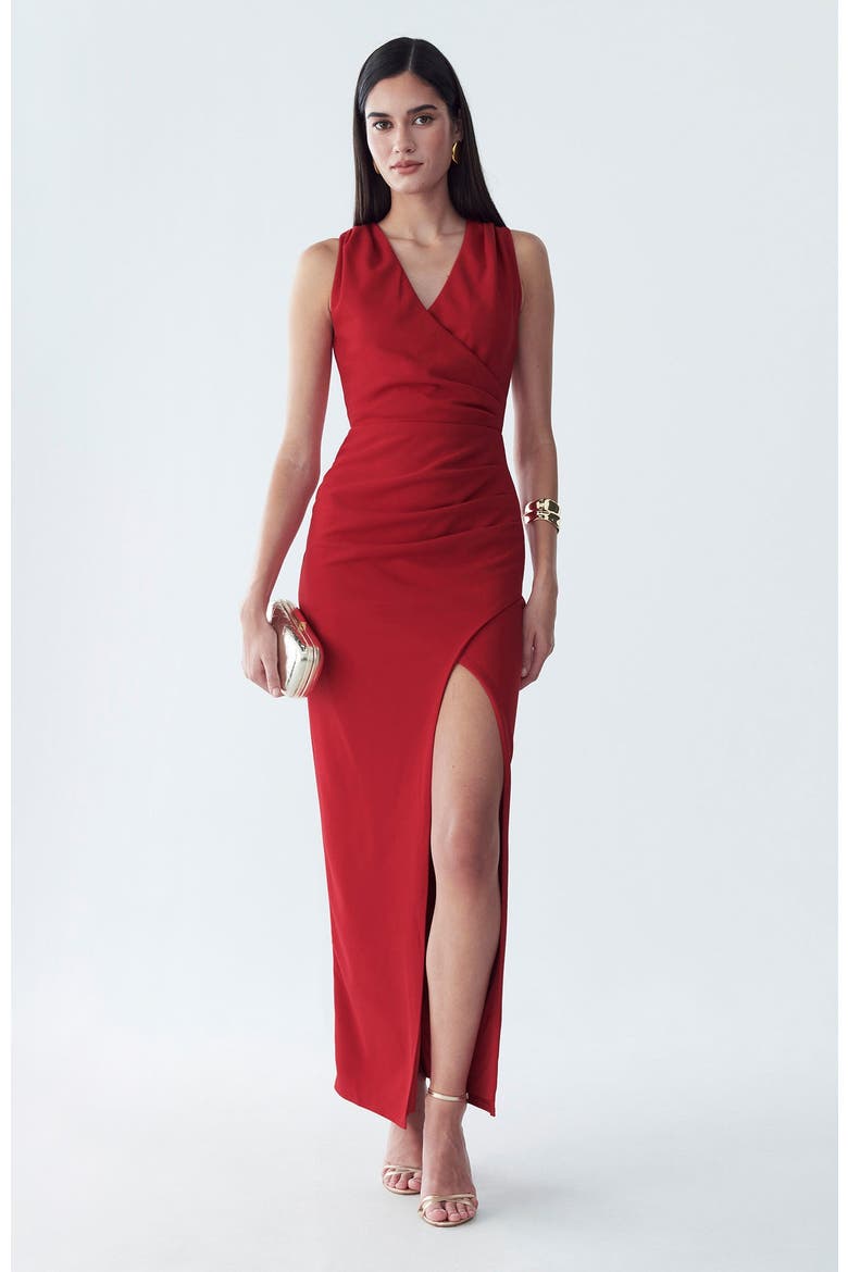 Merry Maxi Dress, Alternate, color, Scarlet