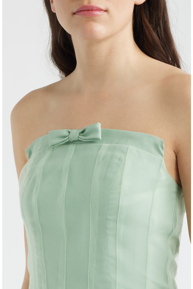 Susy Strapless Minidress, Alternate, color, CREME DE MENTHE