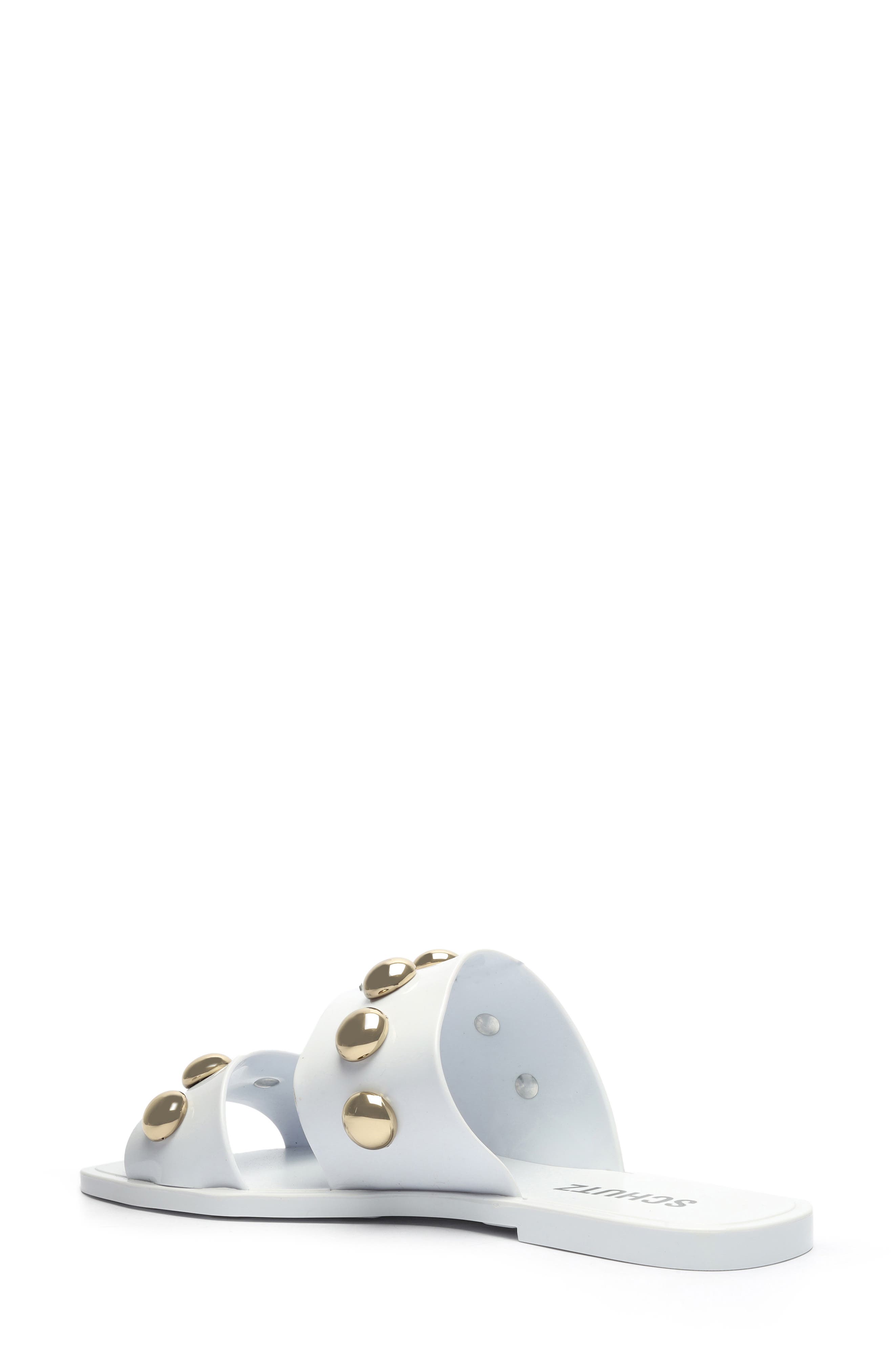 Lizzie Slide Sandal, Alternate, color, WHITE