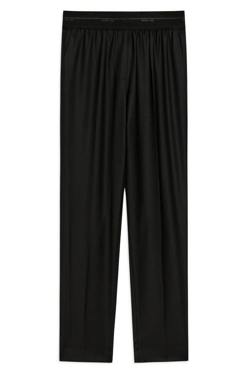 Helmut Lang Tapered Wool Twill Straight Leg Pants In Black