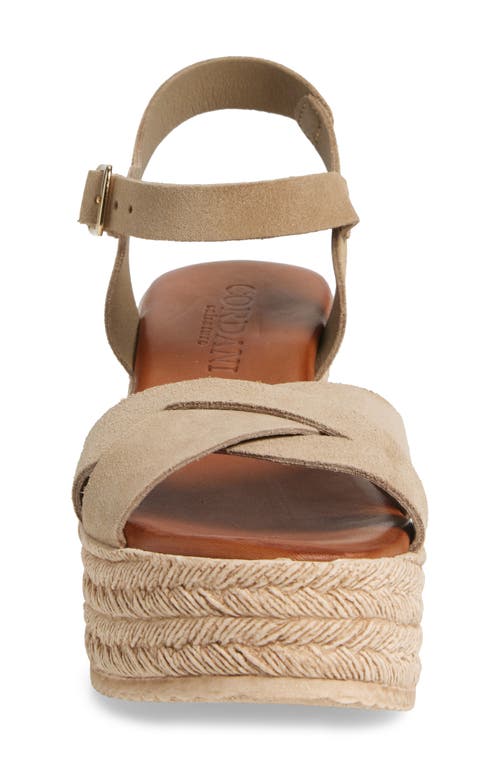 Cordani Bazil Espadrille Ankle Strap Platform Wedge Sandal In Arena Suede