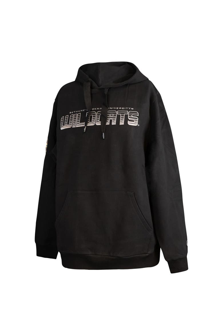 Men's FISLL  Black Bethune-Cookman Wildcats Puff Print Sliced Pullover Hoodie, Alternate, color, Black