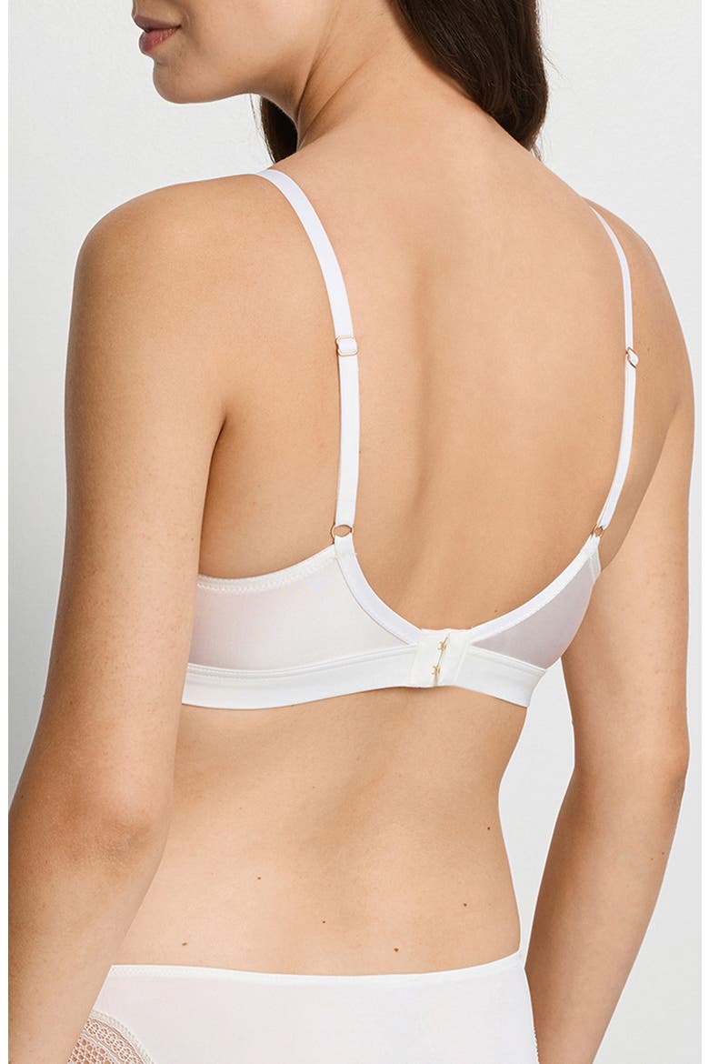 Cira Tulle Lace Trim Soft Cup Bra, Alternate, color, OFF WHITE