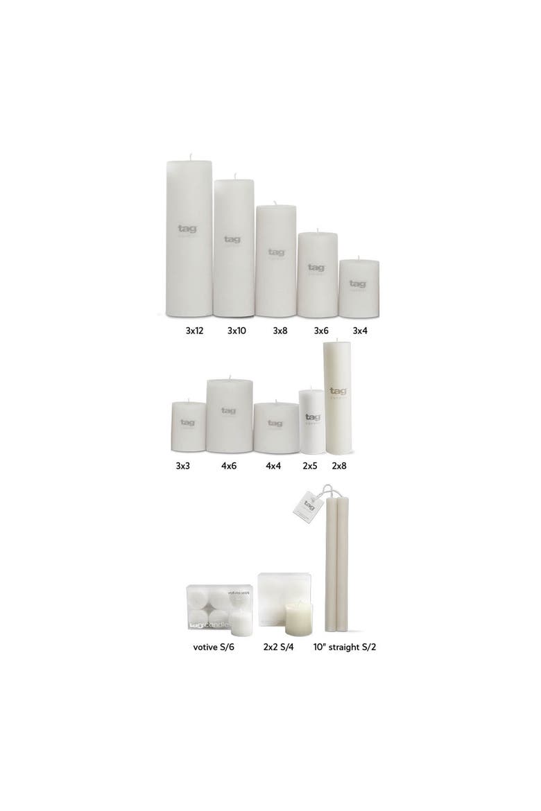 Chapel White Pillar Candle Unscented Long Burning Home Decor, Alternate, color, White