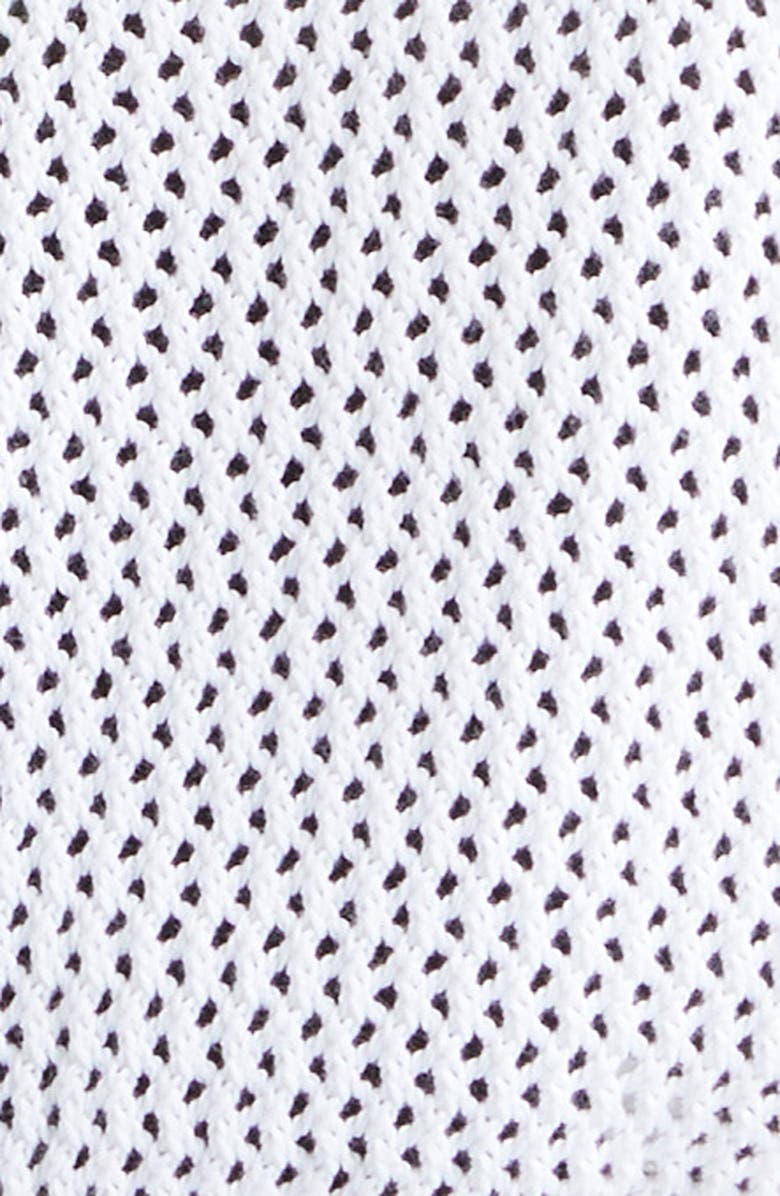 AMIRI Tiger Patch Long Sleeve Cotton Mesh Sweater, Alternate, color, 