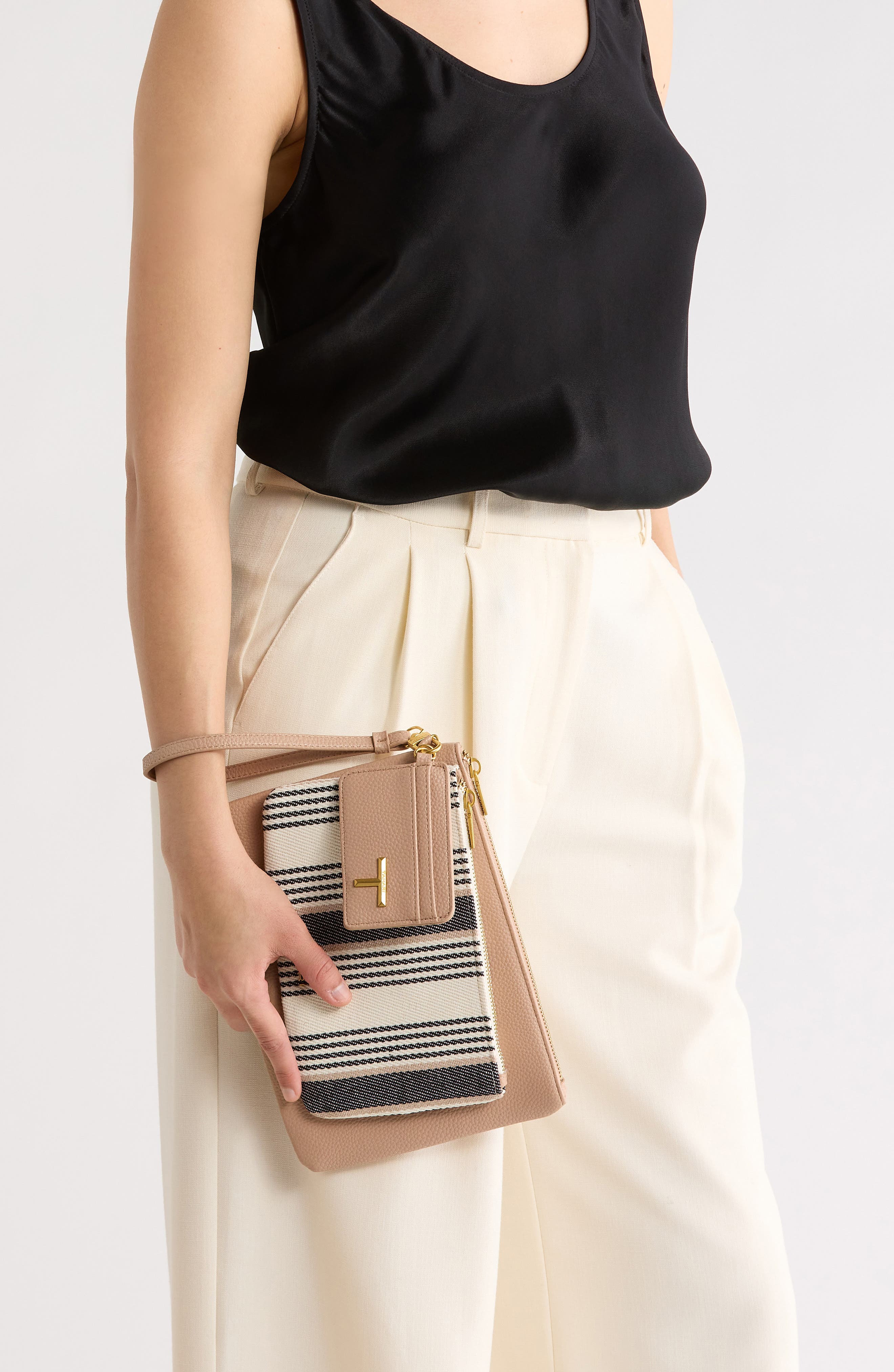 T Tahari Marty Clutch, Alternate, color, Black Block