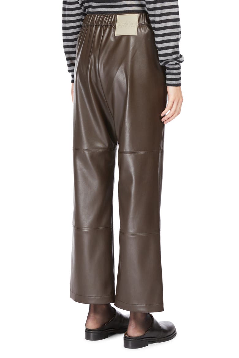 Struzzo Faux Leather Pants, Alternate, color, BROWN