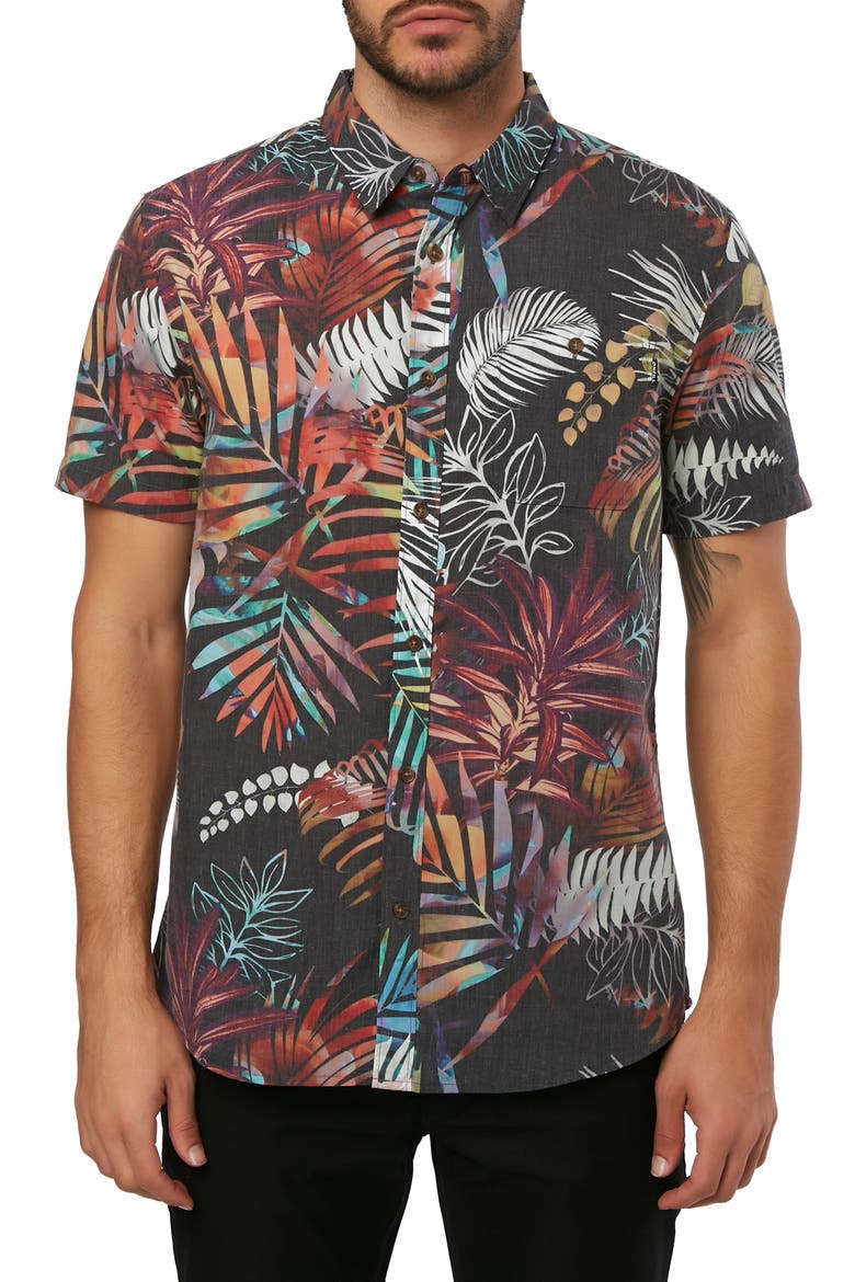 Mondaze Woven Shirt, Main, color, BLACK