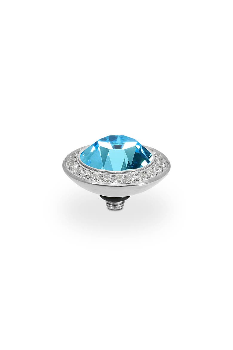 Tondo Deluxe Top 0.51" - Silver, Main, color, Aquamarine
