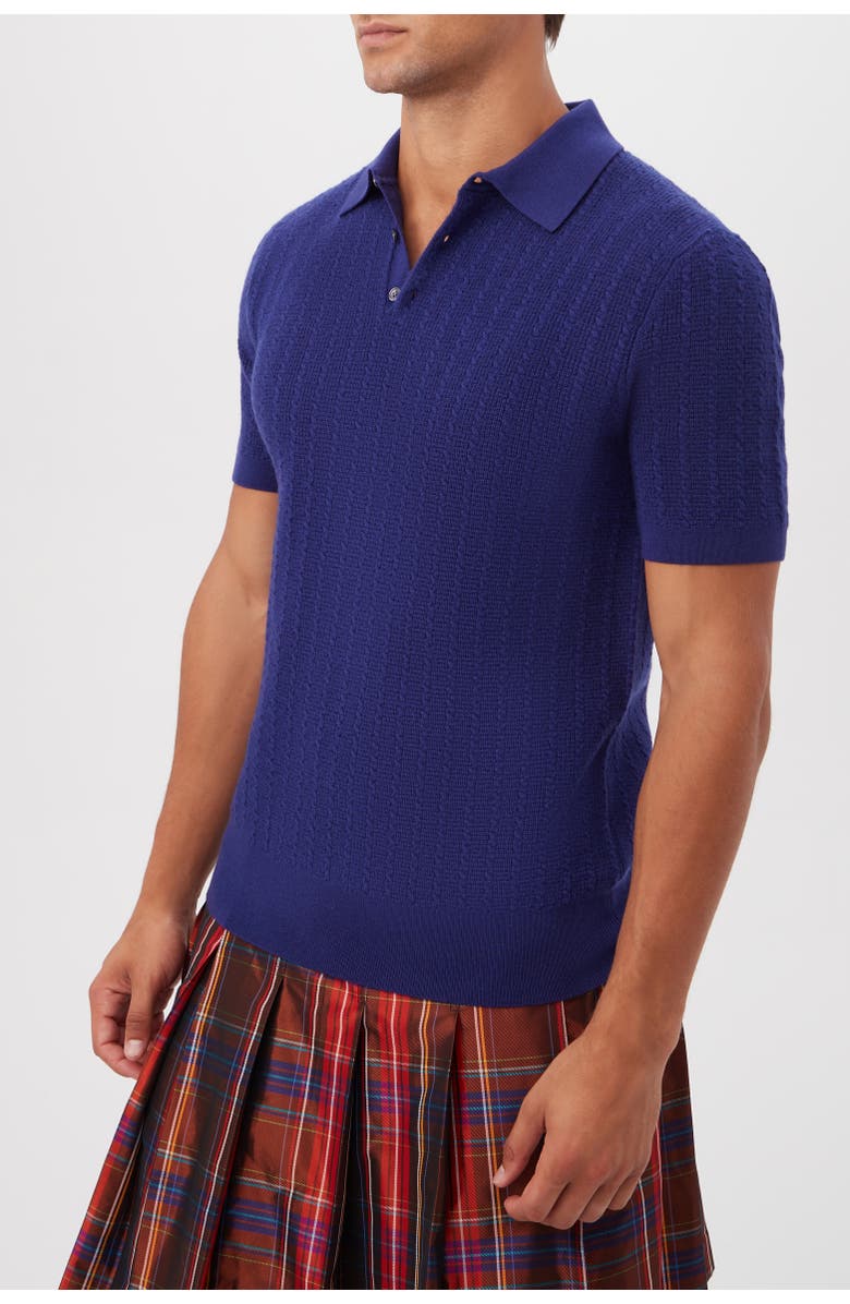 MR TURK Asher Short Sleeve Knit Polo, Alternate, color, Amethyst Aura
