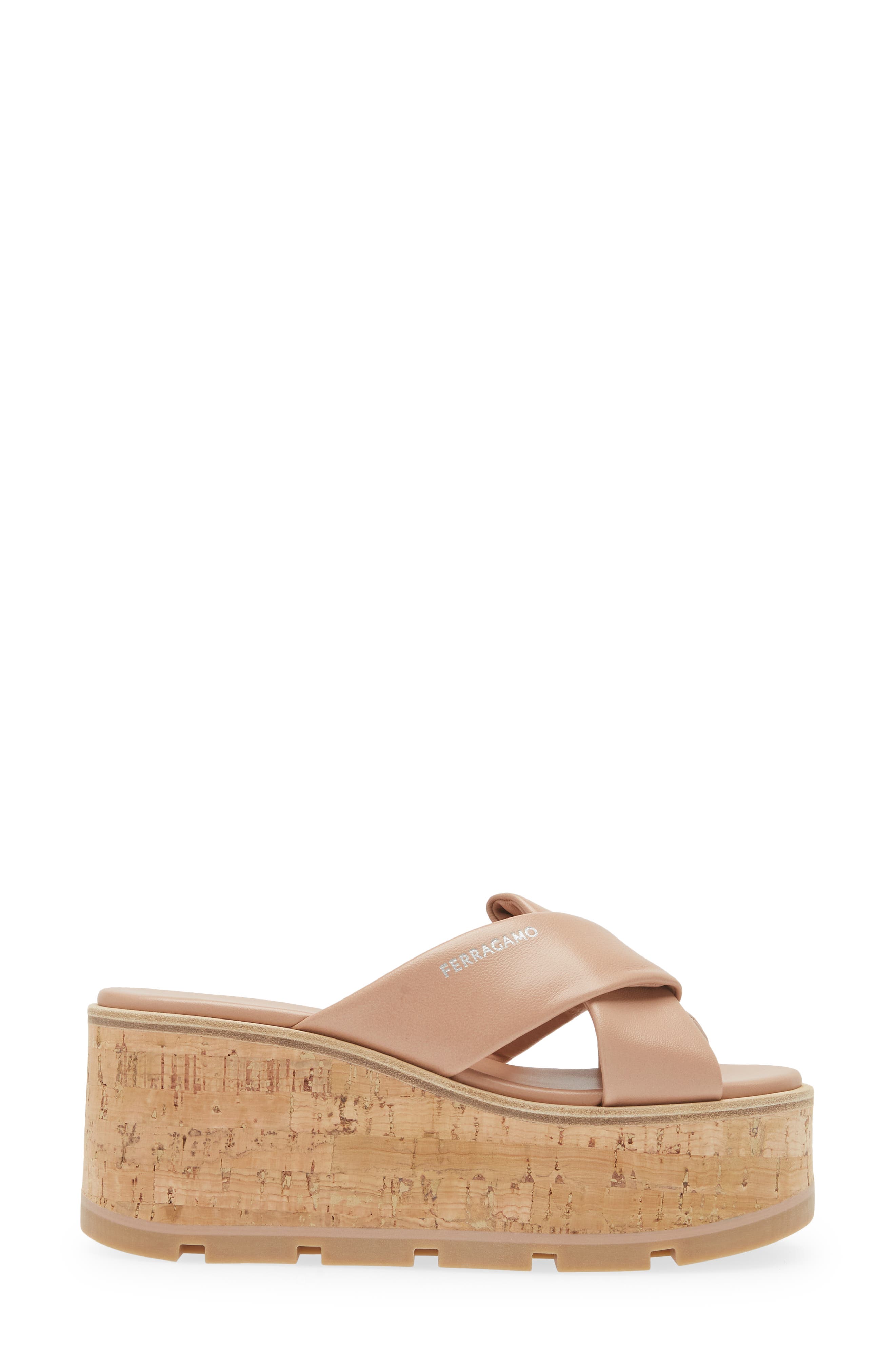 FERRAGAMO Engracia Platform Slide Sandal, Alternate, color, Rosa