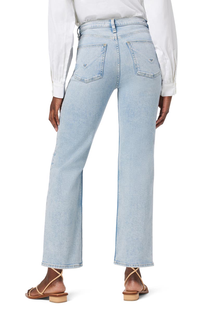 Hudson Jeans Remi Ripped High Waist Ankle Straight Leg Jeans, Alternate, color, Star Dust